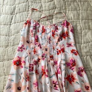 Banana Republic Pink and Red Pleated Dress - WORN ONCE